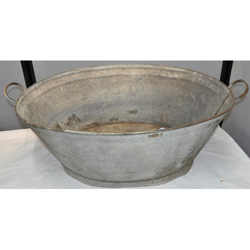 223 - GALVANISED BATH AND GALVANISED BUCKET