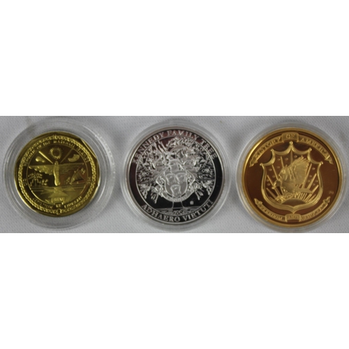 352 - 5 COMMEMORATIVE COINS: THE HEROES OF D-DAY REPUBLIC OF THE MARSHALL TEN DOLLARS 1944-1994, HISTORY O... 