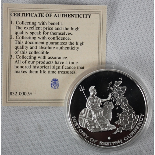 353 - 7 COMMEMORATIVE COINS: 3 of 'BRITISH BANKNOTE COIN SET' - THE &pound;1 BANKNOTE EMERGENCY WAR TIME I... 