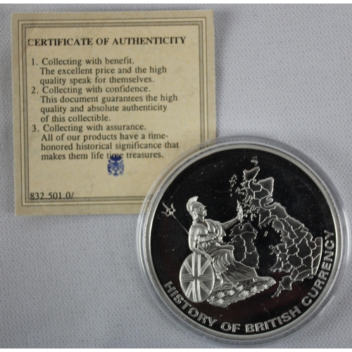 353 - 7 COMMEMORATIVE COINS: 3 of 'BRITISH BANKNOTE COIN SET' - THE &pound;1 BANKNOTE EMERGENCY WAR TIME I... 