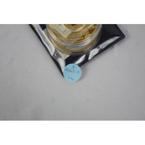 379 - 5 COMEMMORATIVE COINS: 100th ANNIVERSARY OF THE TITANIC WHITE STAR LINE, CONCORD 'LAST FLIGHT DERNIE... 