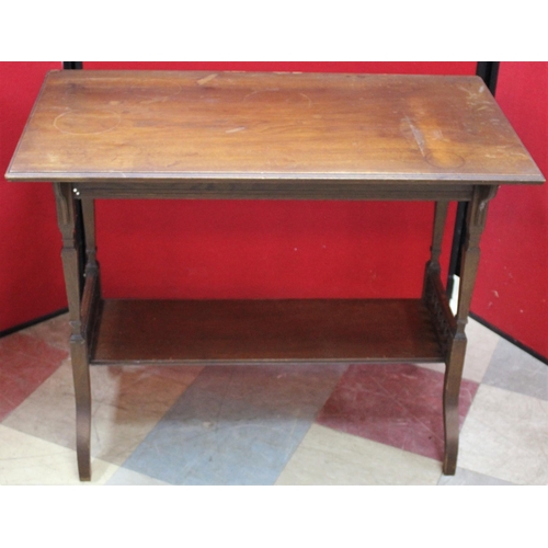 73A - MAHOGANY SIDE TABLE WITH UNDERSHELF