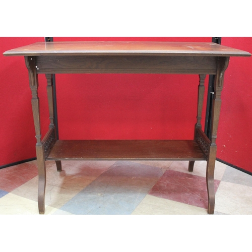 73A - MAHOGANY SIDE TABLE WITH UNDERSHELF