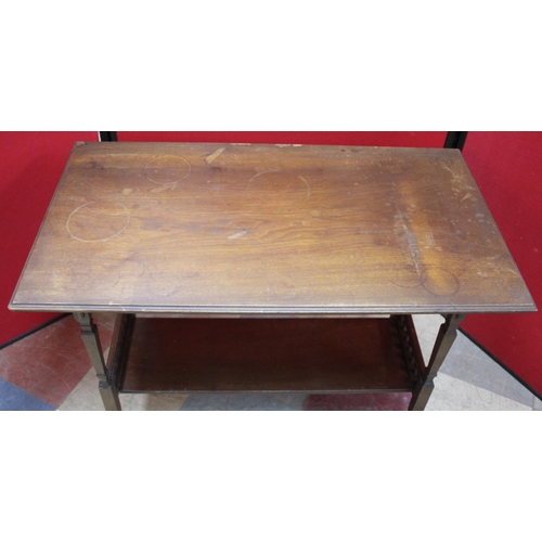 73A - MAHOGANY SIDE TABLE WITH UNDERSHELF