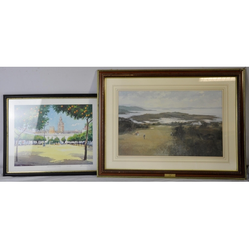 3 - OIL ON BOARD STAG, FRAMED PRINT OF CATTLE (FRAME WORM AFFECTED) & OIL ON CANVAS (DAMAGED BY WATE... 