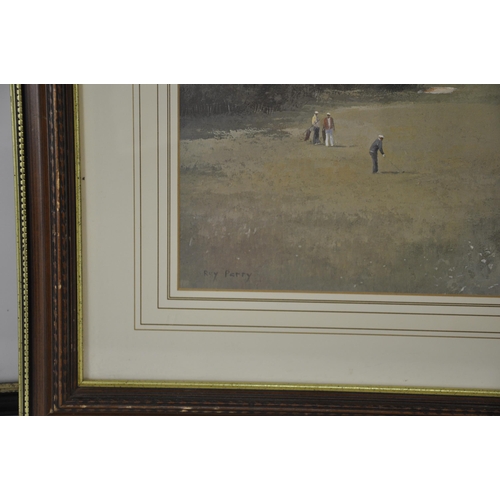 3 - OIL ON BOARD STAG, FRAMED PRINT OF CATTLE (FRAME WORM AFFECTED) & OIL ON CANVAS (DAMAGED BY WATE... 