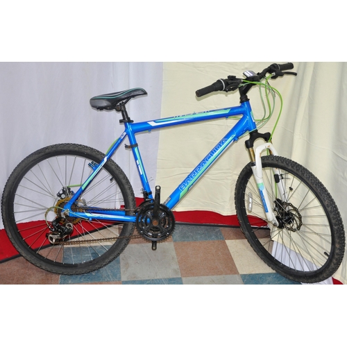 18 - 3 MOUNTAIN BIKES - BARRACUDA MAYHEM 21 SPEED FRONT SUSPENSION WITH SHIMANO DISC BRAKES (NO PEDDLES),... 