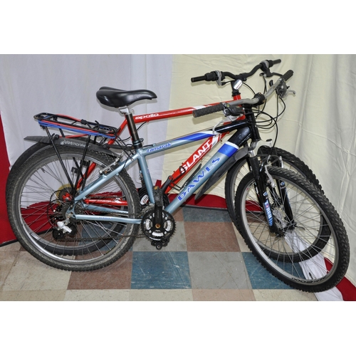 19 - 2 MOUNTAIN BIKES - DAWES TAMARAK 21 SPEED FRONT SUSPENSION AND APOLLO SLANT 18 SPEED FRONT SUSPENSIO... 