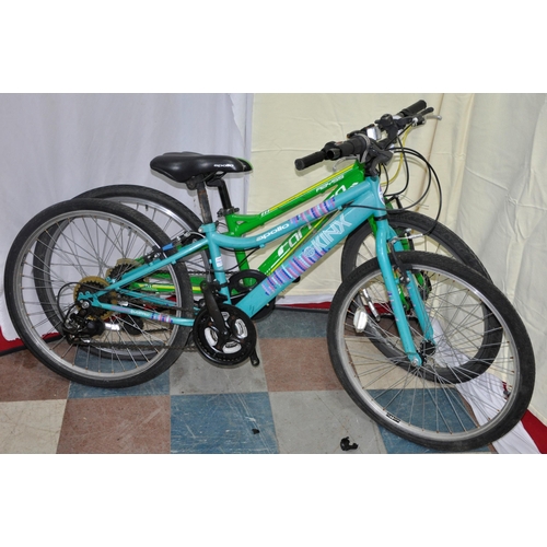 22 - 2 CHILDREN'S BIKES (NO PEDALS) - CARRERA ABYSS 7 SPEED AND APOLLO KINX 18 SPEED