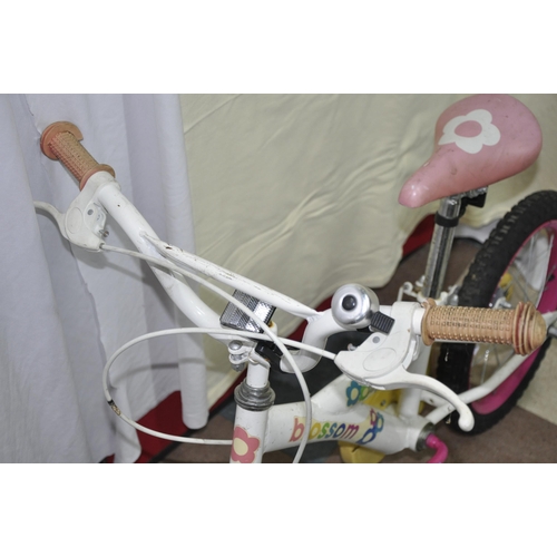 37 - 3 CHILDREN'S BIKES - STREET BOY, SUPER SHOT AND BLOSSOM (NO PEDDLES)