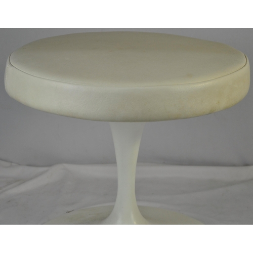 42 - WHITE CIRCULAR TOP DRESSING STOOL