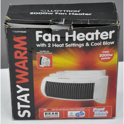 43 - LLOYDRON 2000 WATT FAN HEATER AND SHARK STEAM CLEANER