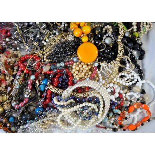 50 - BAG OF COSTUME JEWELLERY