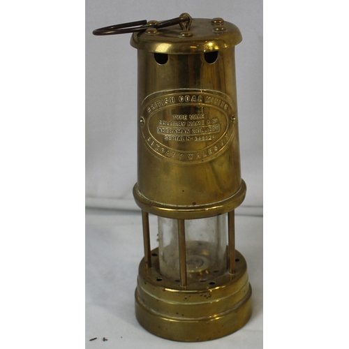 62 - BRITISH COAL MINING BRASS MINER'S LAMP