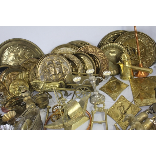 66 - VARIOUS METALWARE INCLUDING COPPER AND BRASS