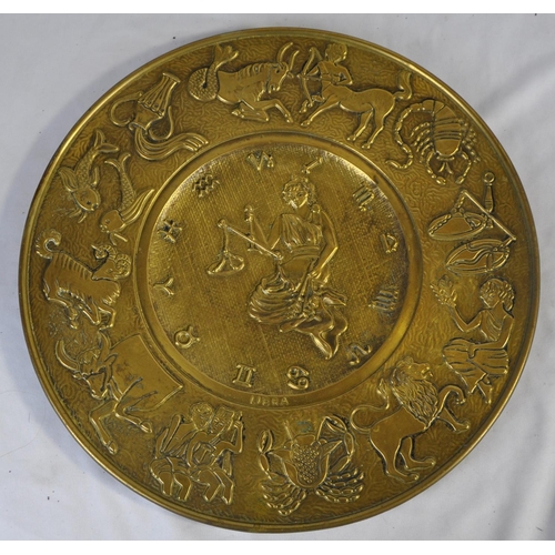 67 - BRASS PLAQUE OF ZODIAC SIGNS