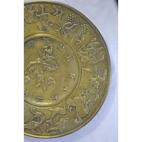 67 - BRASS PLAQUE OF ZODIAC SIGNS