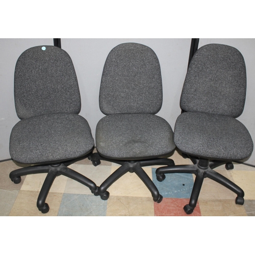 73 - 3 GREY SWIVEL OFFICE CHAIRS