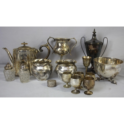 74 - 5 ITEMS HALLMARKED SILVER AND VARIOUS SILVER PLATE