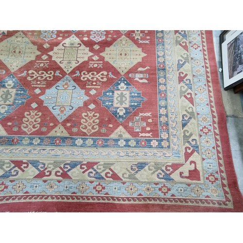 82 - RED TURKISH RUG - OMIDASIAN.COM (SIZE 300x400cm / 9'10 x 13'2) DESIGN B25BA - 2I833