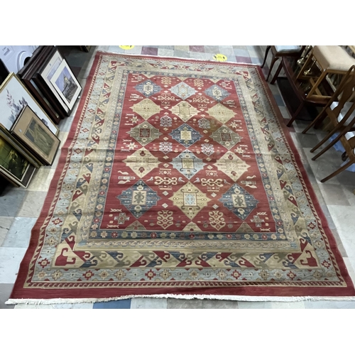 82 - RED TURKISH RUG - OMIDASIAN.COM (SIZE 300x400cm / 9'10 x 13'2) DESIGN B25BA - 2I833