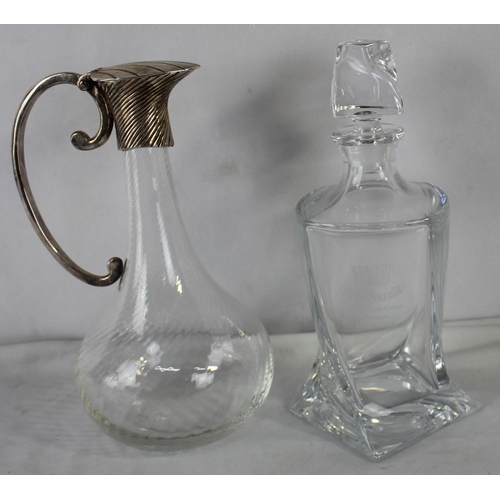 114 - VARIOUS GLASSWARE INCLUDING DECANTERS