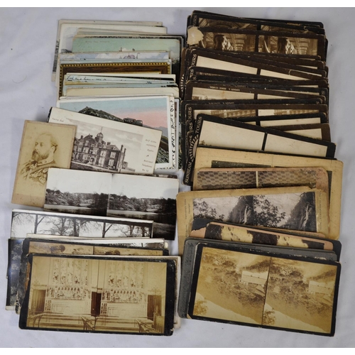 138 - NAMED FAMILY ALBUM c1865, BUNDLE OF POSTCARDS & EMPTY PHOTOGRAPH ALBUM