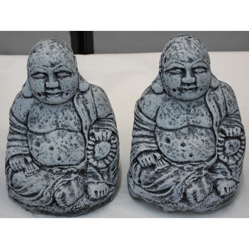 152 - PAIR OF BUDDHA GARDEN ORNAMENTS