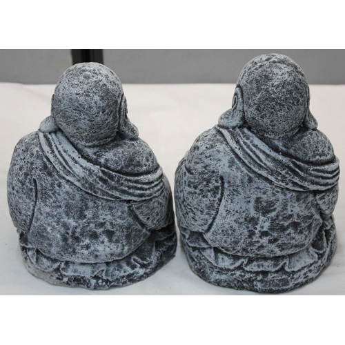 152 - PAIR OF BUDDHA GARDEN ORNAMENTS