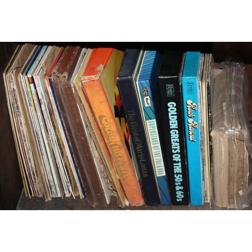 173 - BOX OF VINYL RECORDS AND SHEET MUSIC