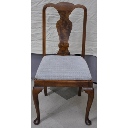 195 - SET OF 4 QUEEN ANNE CHAIRS