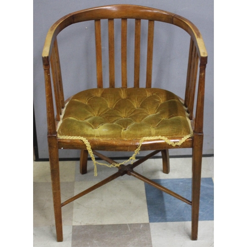 213 - ARMCHAIR WITH CROSS STRETCHERS