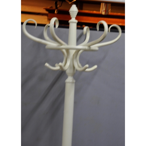 72 - CREAM HAT AND COAT STAND