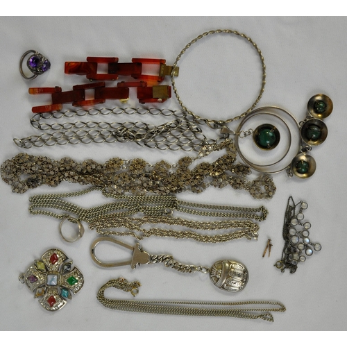 292 - VINTAGE JEWELLERY INCLUDING PIECES MARKED SILVER OR 925