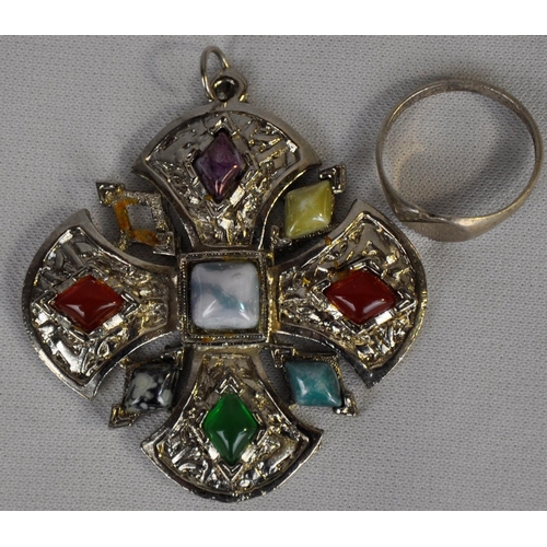 292 - VINTAGE JEWELLERY INCLUDING PIECES MARKED SILVER OR 925