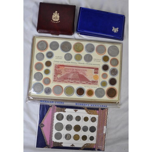 369 - VARIOUS COIN COLLECTIONS - ROYAL CANADIAN MINT, UNITED STATES LIBERTY COINS - SILVER AND HALF DOLLAR... 