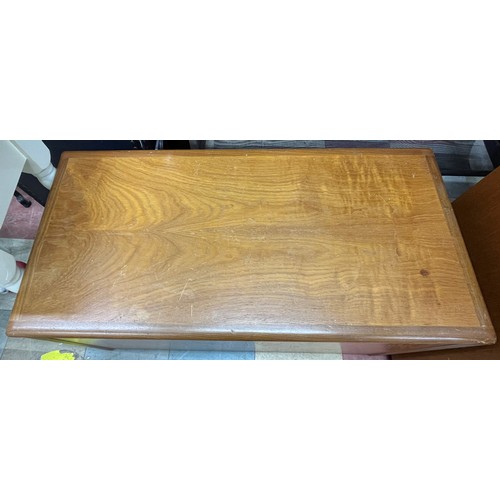 210 - MID CENTURY TEAK FINISH BLANKET BOX