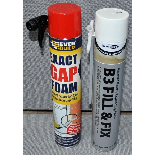 7 - 15 x 750ml BOND JT B3 FILLE FIX (21/05/21) AND 12 x 750ml EVERBUILD EXACT GAP FOAM (USE BY 16/7/2022... 