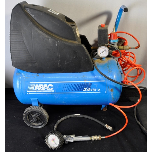 15 - ABAC 24 HP 2 AIR COMPRESSOR AND ACCESSORY KIT