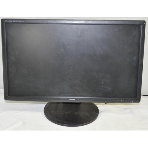 33 - IIYAMA MONITOR AND TRAY COMPUTER ACCESSORIES