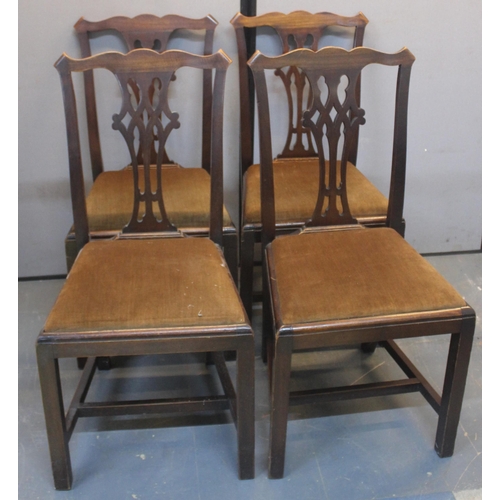 34 - SET OF 4 MAHOGANY DINING CHAIRS