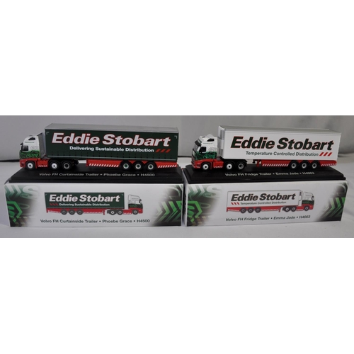 87 - 5 EDDIE STOBART DIE CAST SCALE MODELS WITH 4 CERTIFICATES