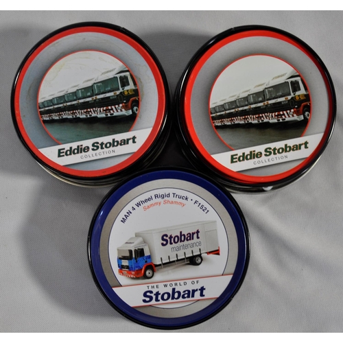 88 - 4 EDDIE STOBART POCKET WATCHES AND 3 SETS OF EDDIE STOBART COASTERS WITH 4 CERTIFICATES