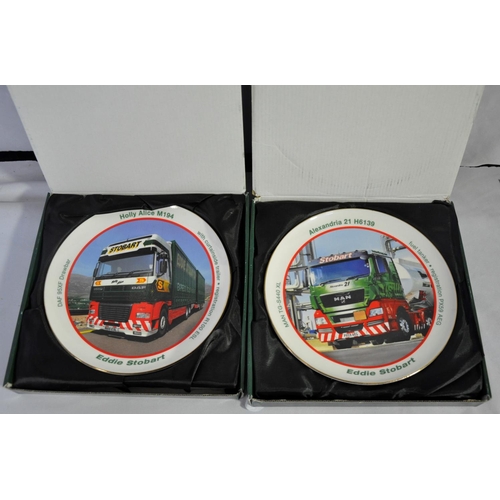 107 - 11 EDDIE STOBART ALTAS EDITIONS PORCELAIN DECORATIVE PLATES WITH 11 CERTIFICATES