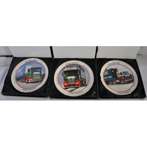 107 - 11 EDDIE STOBART ALTAS EDITIONS PORCELAIN DECORATIVE PLATES WITH 11 CERTIFICATES