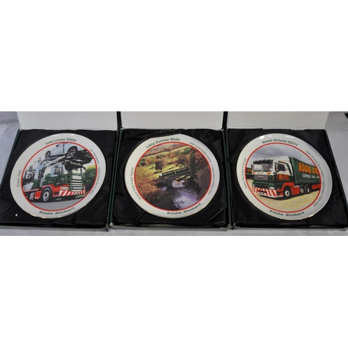 107 - 11 EDDIE STOBART ALTAS EDITIONS PORCELAIN DECORATIVE PLATES WITH 11 CERTIFICATES