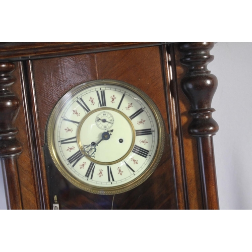 110 - VIENNA STYLE WALL CLOCK - SOME PARTS NEED RE-ATTACHING