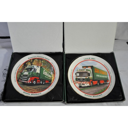 114 - 10 EDDIE STOBART PORCELAIN DECORATIVE PLATES WITH 10 CERTIFICATES