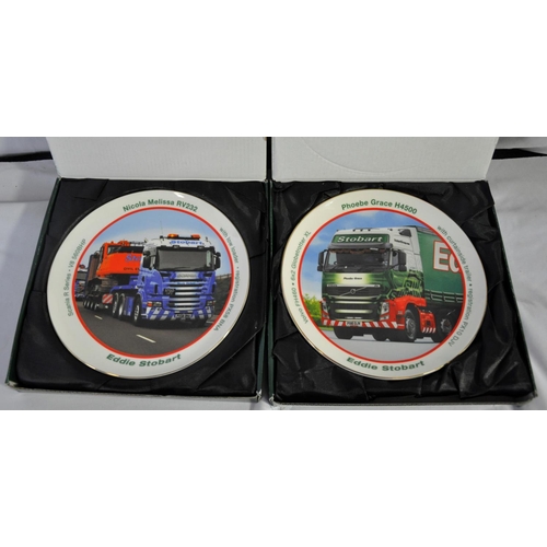 114 - 10 EDDIE STOBART PORCELAIN DECORATIVE PLATES WITH 10 CERTIFICATES