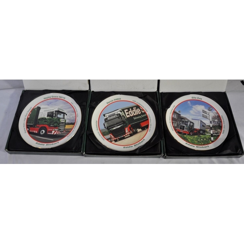 114 - 10 EDDIE STOBART PORCELAIN DECORATIVE PLATES WITH 10 CERTIFICATES